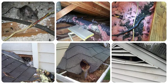 Sample of wildlife damage to homes